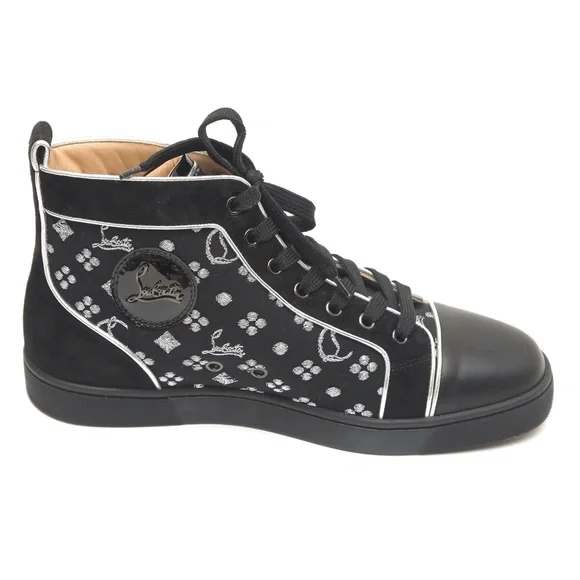 CHRISTIAN LOUBOUTIN Men's High Top Sneakers LOUIS ORLATO Red Sole 40.5